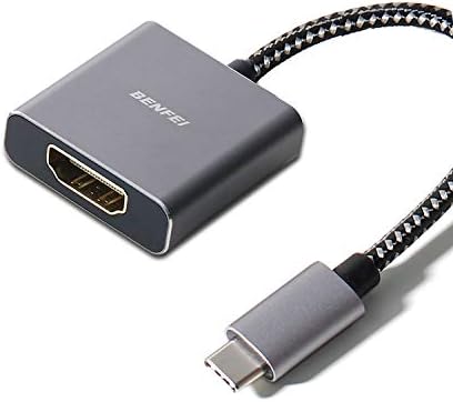 Benfei USB-C ל- HDMI מתאם, USB Type-C ל- HDMI מתאם [Thunderbolt 3] תואם ל- MacBook Pro 2020/2019/2018,